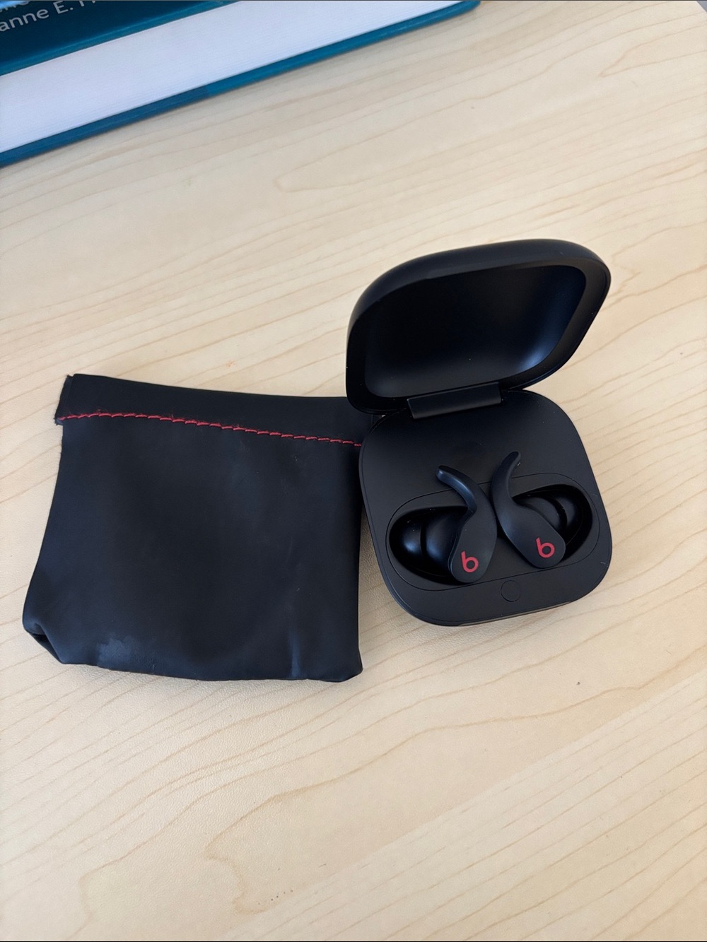 Beats by Dre Powerbeats Pro True Wireless Earbuds — Black with Red Accents